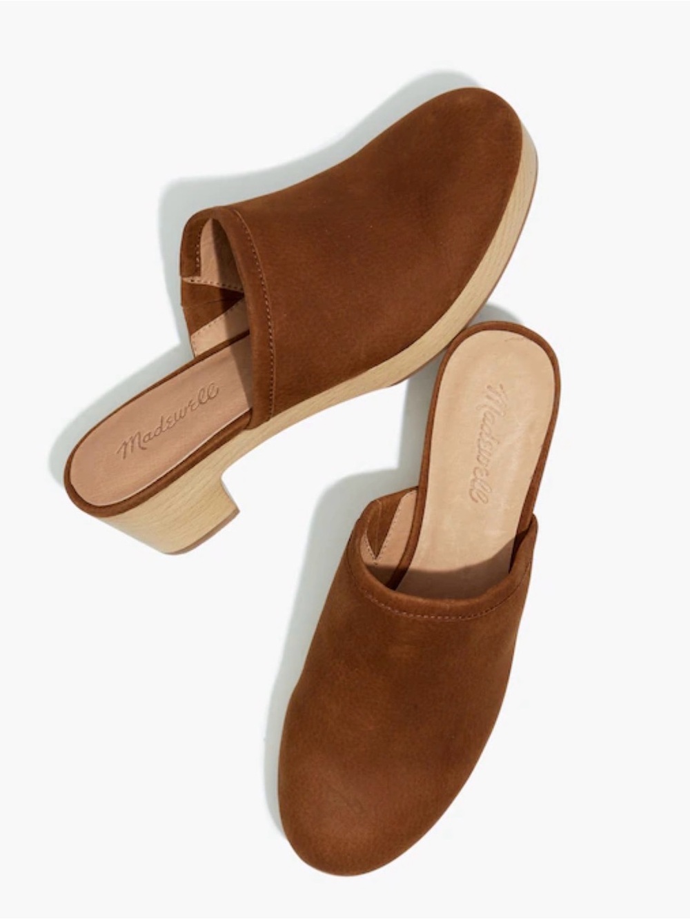 Madewell Ruby Chestnut Suede Clog